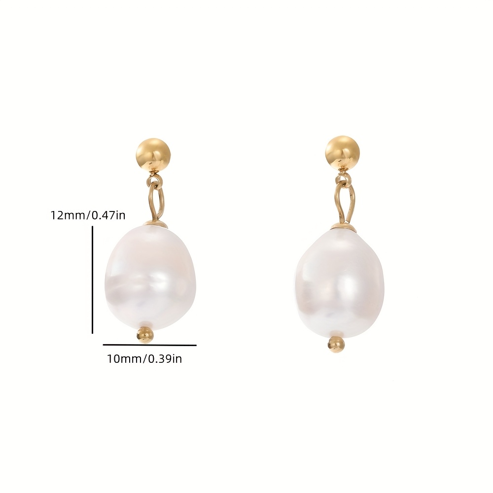 Freshwater Baroque Pearl Earrings, Unique Statement for Women